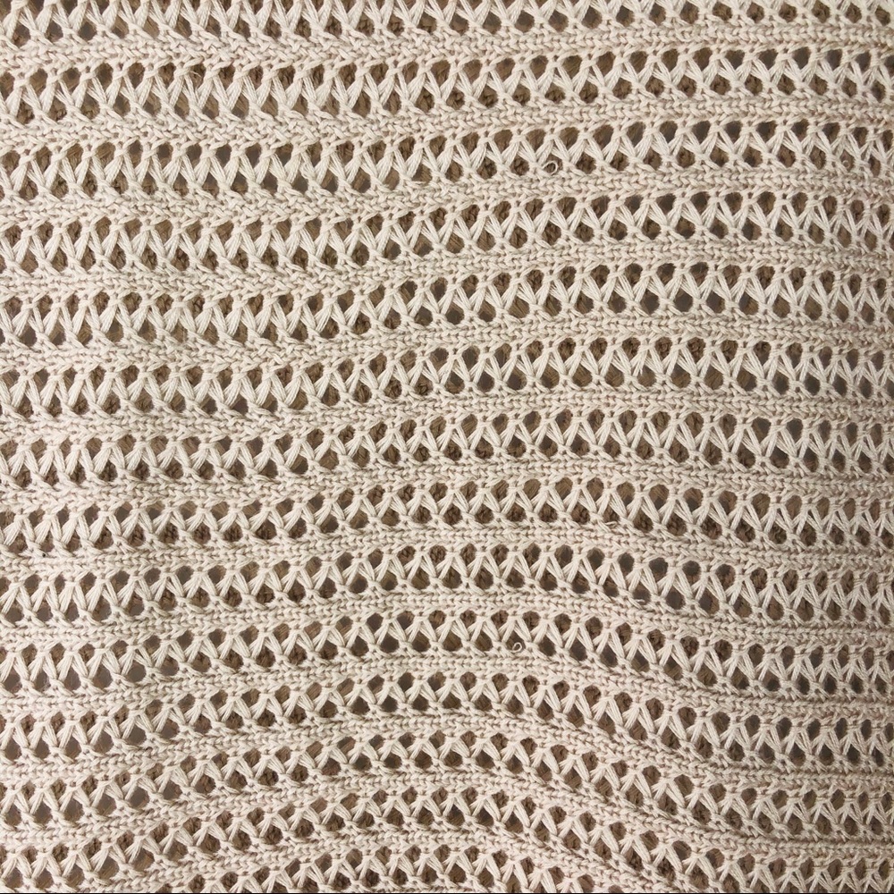 Ny&C Beige Open Knit Minimalistic Boho Tank Top - image 5